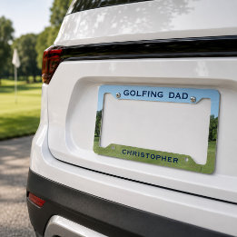 Thème de golf Golf Papa License Plate Frame
