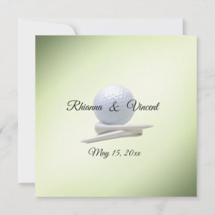 Thème de golf Green Wedding Invitations