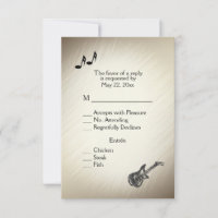 Thème de guitare Antique Gold RSVP avec choix de m