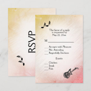 Thème de guitare Coral Peach RSVP avec choix de me