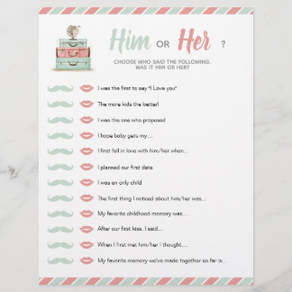 Thème de la douche de voyage bébé nuptiale lui ou 