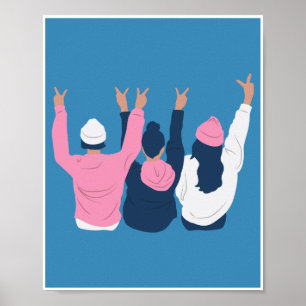 Thème de la journée des femmes Design Poster migno