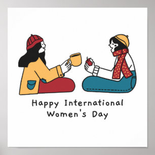 Thème de la journée des femmes Design Poster migno