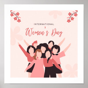 Thème de la journée des femmes Design Poster migno