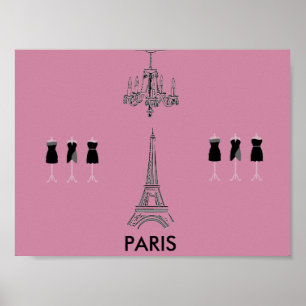 Thème de la mode française Poster de Paris