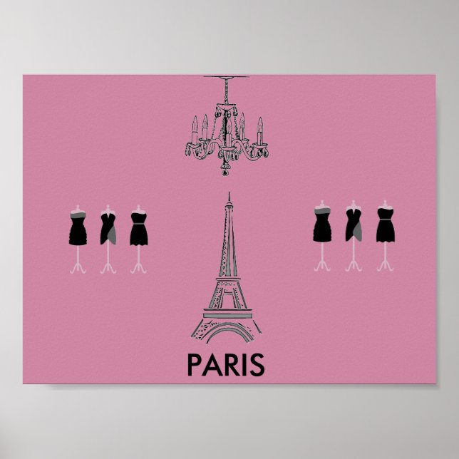 Thème de la mode française Poster de Paris (Devant)