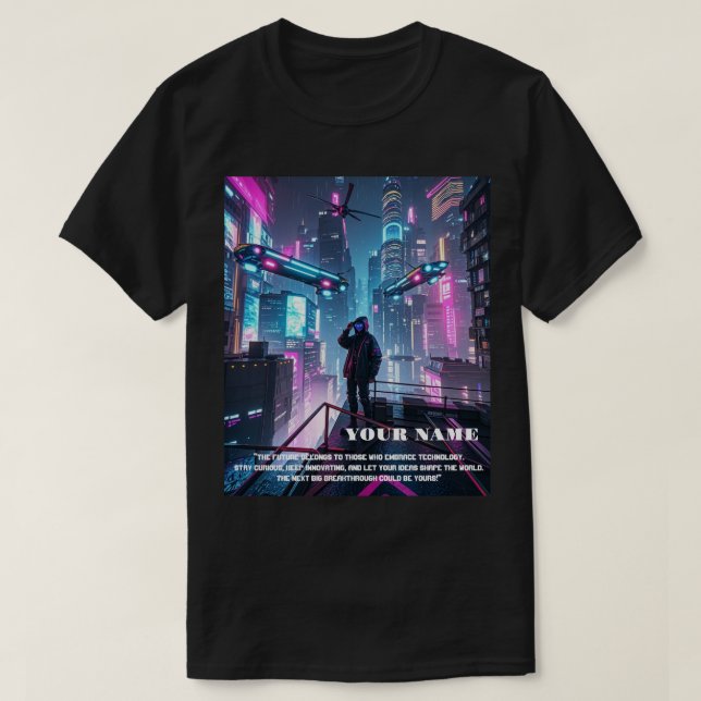 THÈME DE L'HOMME T-SHIRT CYBERPUNK (Design devant)