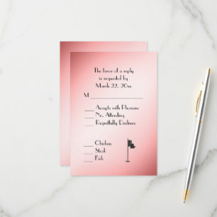 Thème de mariage de golf Réponse avec choix de men
