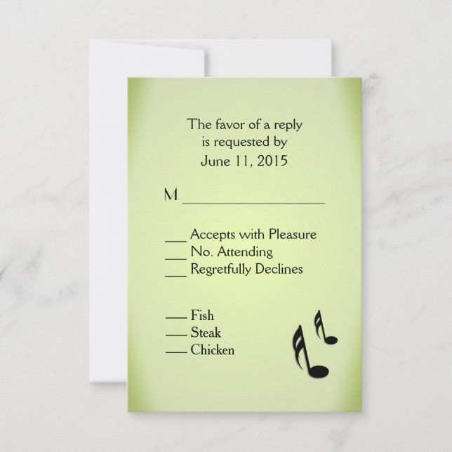 Thème de musique Green Mariage Menu Choix (Devant)