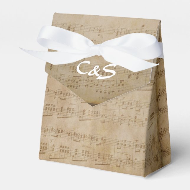 Thème de musique White Monogram Ballotins (Verso)