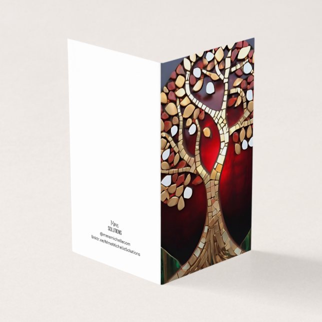 Thème de Noël Arbre de vie mosaïque verre brisé (Outside)