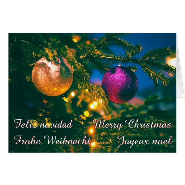 Thème de Noël avec 2 boules de Noël... (Devant horizontal)