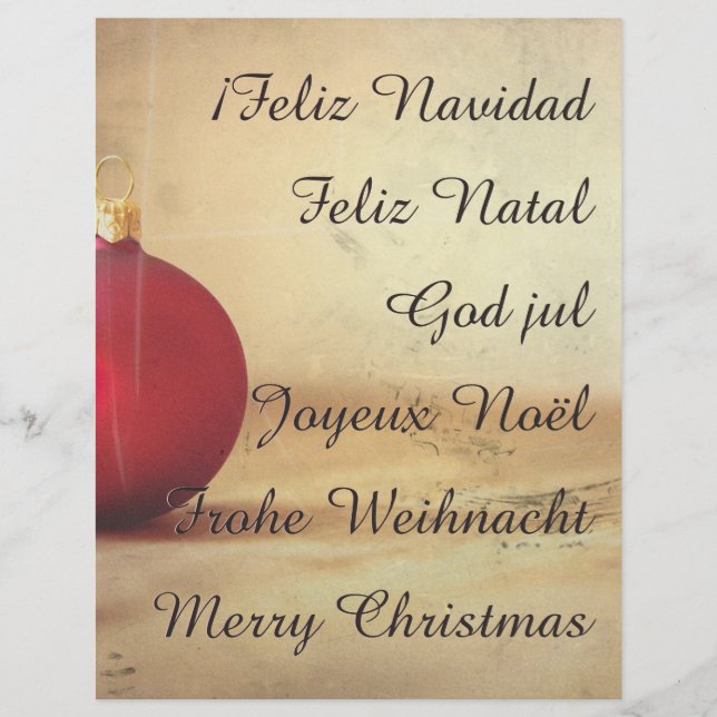 thème de Noël avec boule de Noël (Devant)