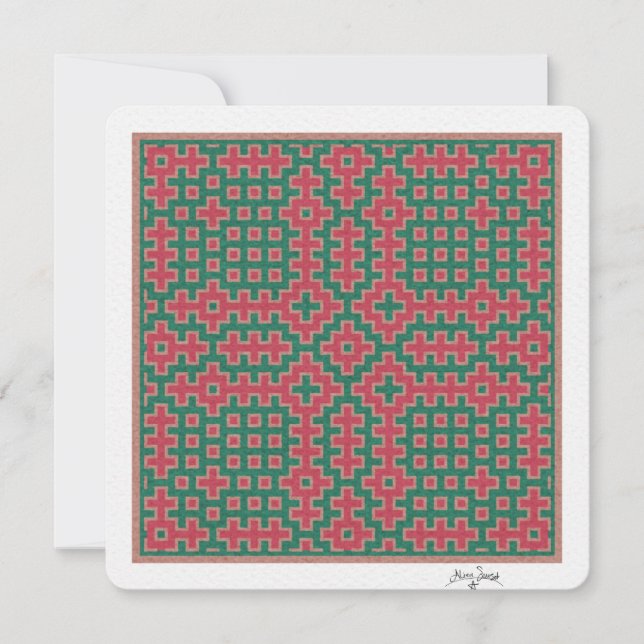 Thème de Noël Hitomezashi inspiré Carreaux (Devant)