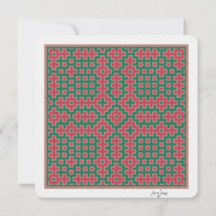 Thème de Noël Hitomezashi inspiré Carreaux