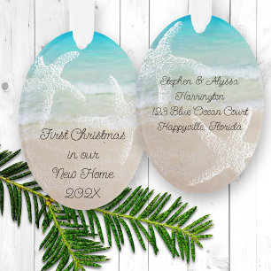 Thème de Noël tropical de maison côtière