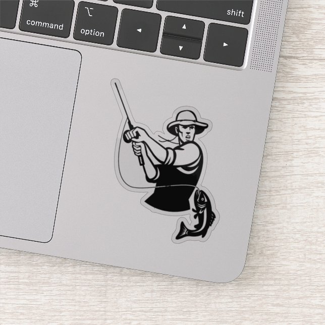 Thème de pêche Stickers d'action décale (Détail)