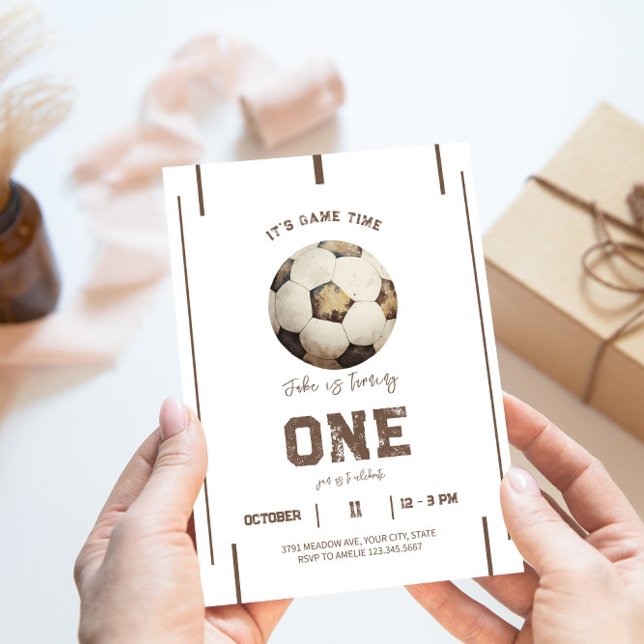 Thème de soccer Jouer Anniversaire Invitation (Créateur téléchargé)
