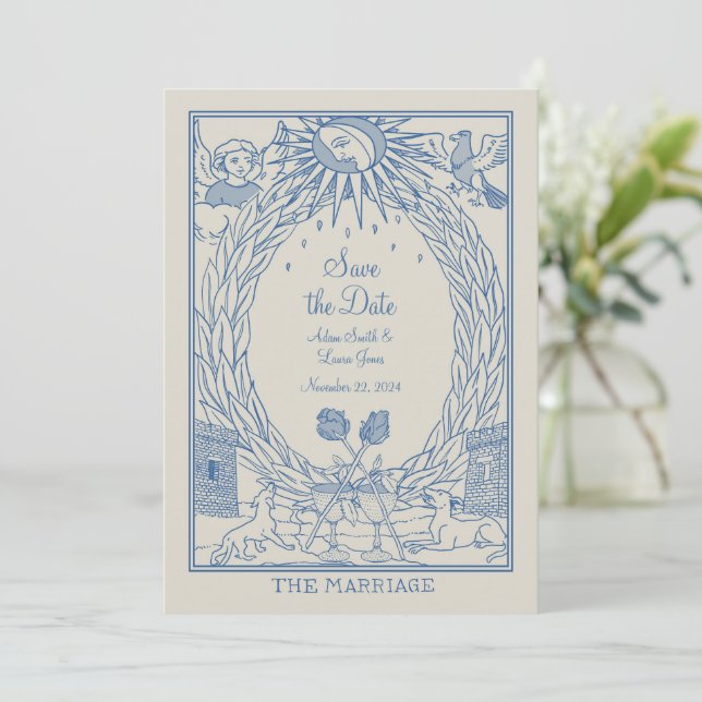 Thème de tarot pour invitation de mariage - Sauveg (Debout devant)