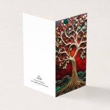 Thème de vacances Arbre Vitrail Mosaic brisé verre