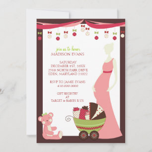 Thème de vacances Baby Shower Invitations {Baby Gi