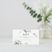Thème de verdure Mariage RSVP Carte