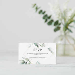 Thème de verdure Mariage RSVP Carte