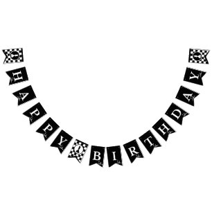 Thème d'échecs Joyeuses bannières d'anniversaire -