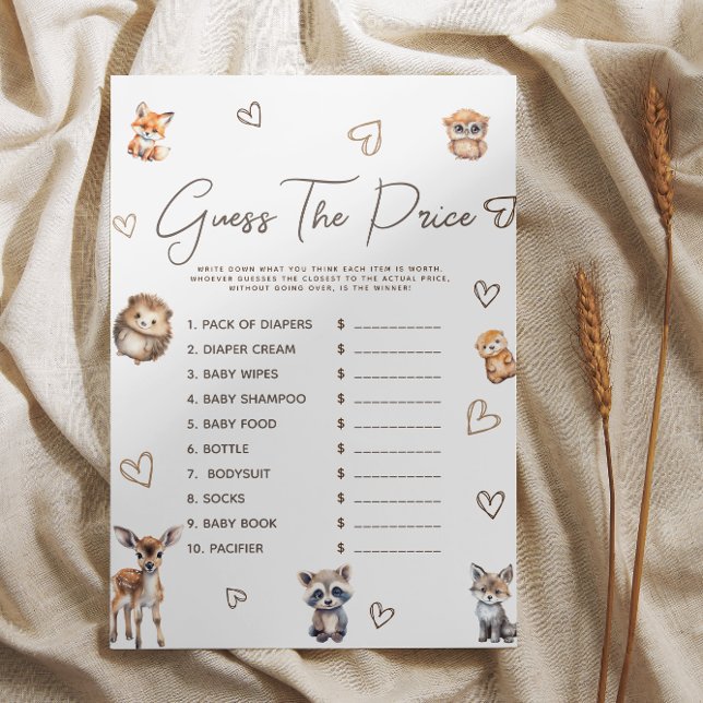 Thème des animaux de bois Guess the Price Jeu (Créateur téléchargé)