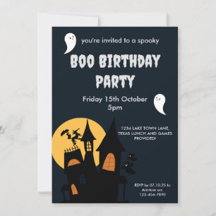 Thème d'Halloween Carte d'invitation Anniversaire