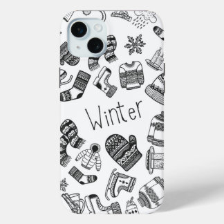 Thème d'hiver motif contour iPhone / coque ipad
