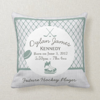 Thème d'hockey de coussin de stat de naissance