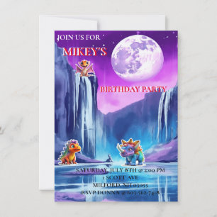 THÈME "DINOSAUR" INVITATIONS D'ANNIVERSAIRE