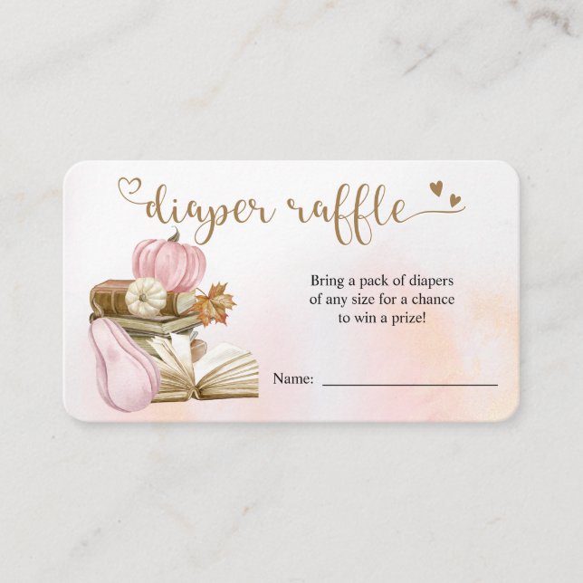 Thème du livre Citrouille rose Déchets carte (Devant)