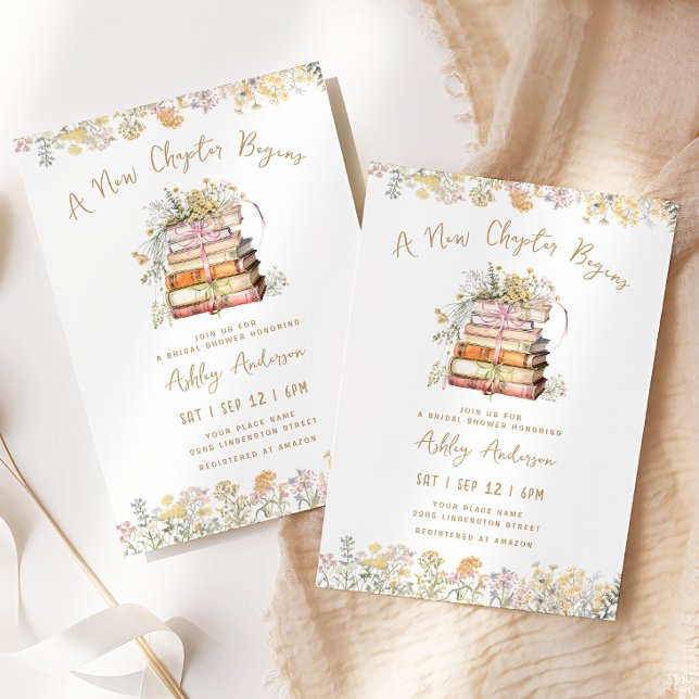 Thème du livre Invitation de douche nuptiale (Créateur téléchargé)