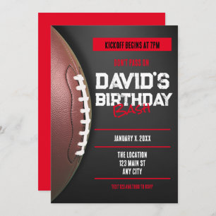 Thème Football Anniversaire Invitation