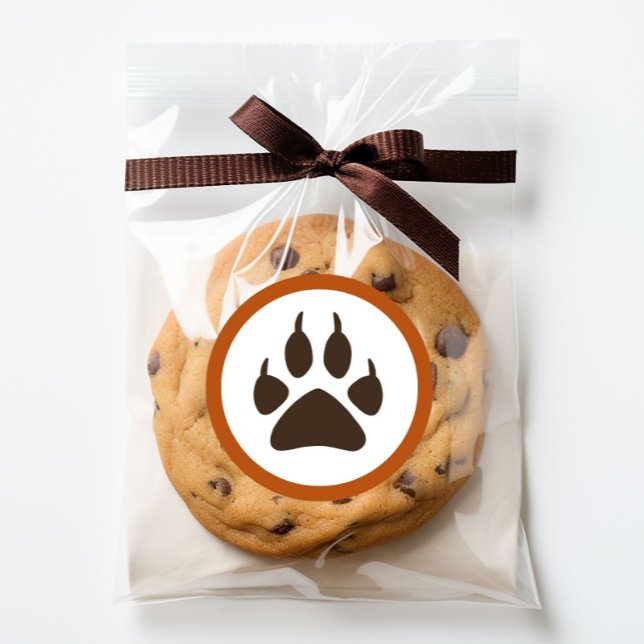 Thème Forêt Anniversaire Stickers Rond - Wolf (Créateur téléchargé)