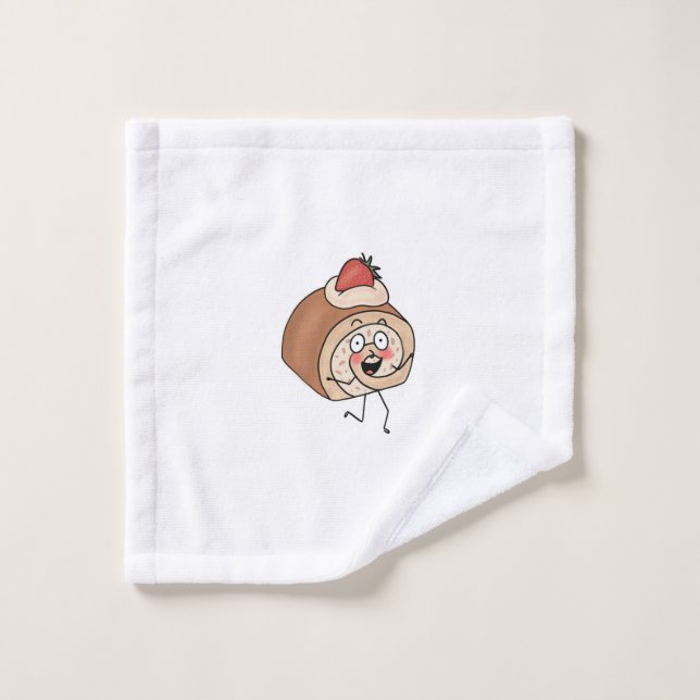 Thème gâteau, conception de gâteau (Gant de toilette)