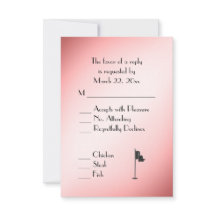 Thème Mariage de golf Pink RSVP avec sélection de 