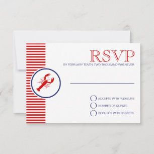 Thème Mariage nautique RSVP Red Lobster Custom