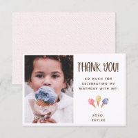 Thème Merci Carte photo de crème glacée