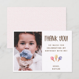 Thème Merci Carte photo de crème glacée