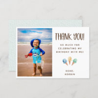 Thème Merci Carte photo de crème glacée