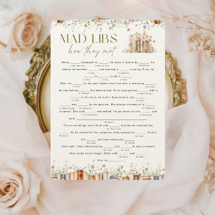 Thème minimaliste du livre floral Mad Libs Jeu nup