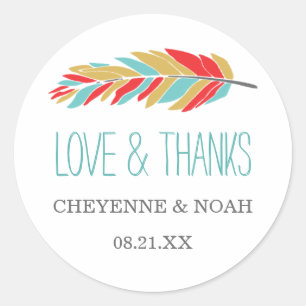 Thème natif   Stickers Favor Merci Mariage