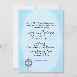 Thème nautique Faire-part de mariage Bleu