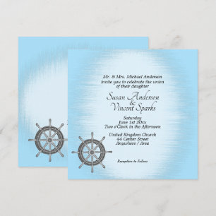 Thème nautique Faire-part de mariage Bleu