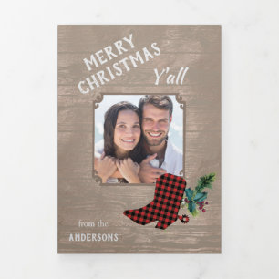 Thème occidental Bois 4 Modèle photo Noël