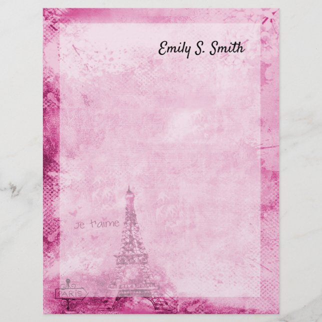 Thème personnalisé de Paris Papier d'écriture pour (Devant)