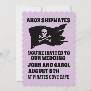 THÈME PIRATE MARIAGE personnalisé Invitations